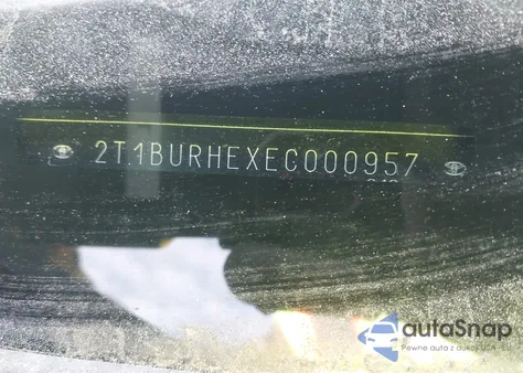 2014 Toyota Corolla Le from USA, damaged, VIN 2T1BURHEXEC000957